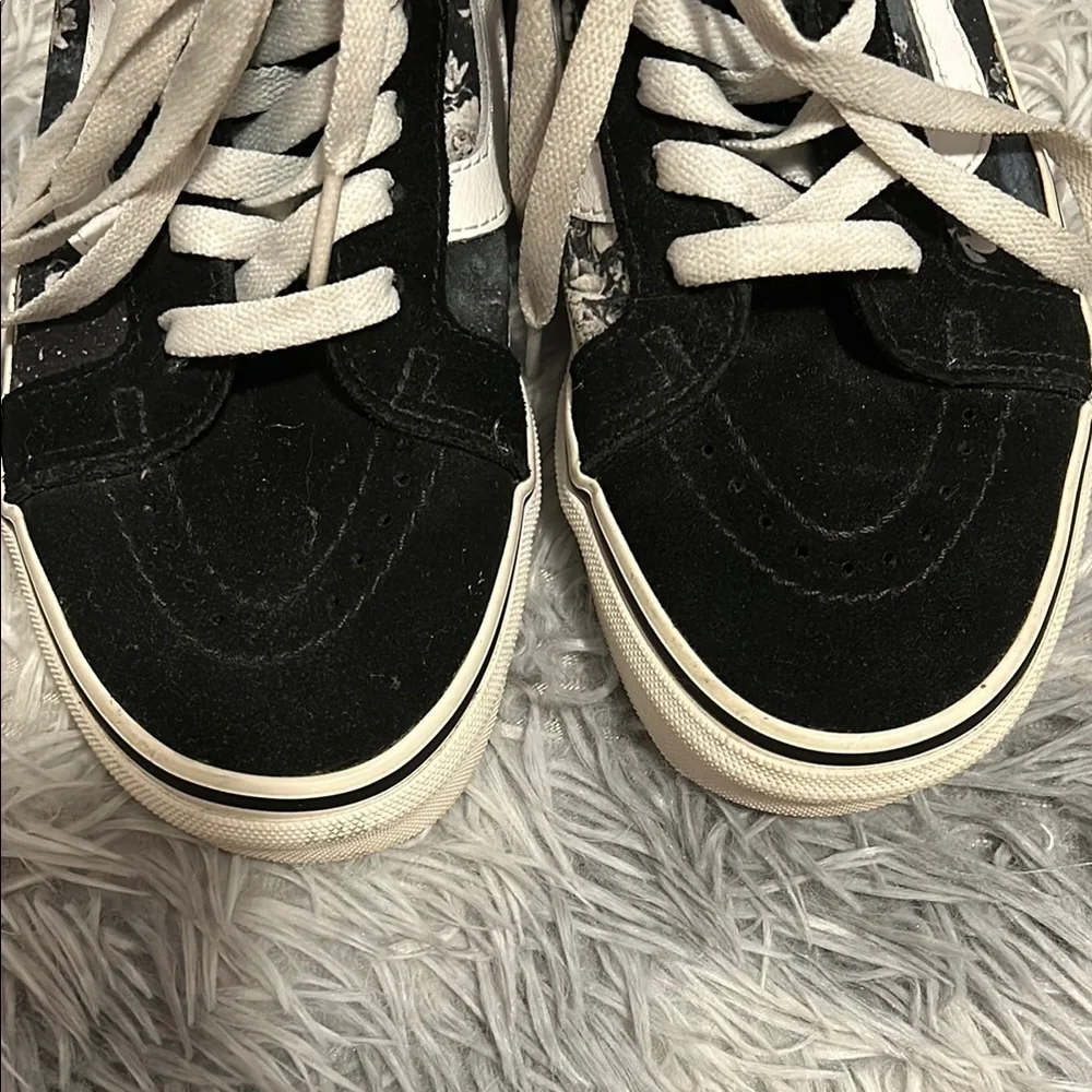 Vans Women's Black Floral High-Top Sneakers - Picture 9 of 10